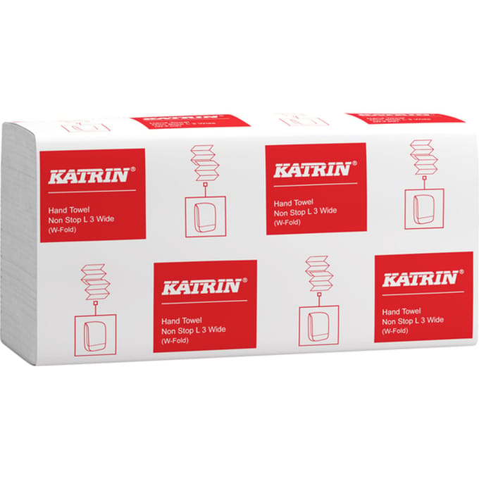 Handdoek Katrin w-vouw 3-laags 240x320mm 25x90 vel wit 61556