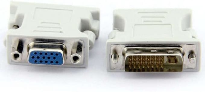 24 + 1 Mannelijke DVI naar Vrouwelijke VGA Adapter Converter - Wit - DVI-D Naar VGA