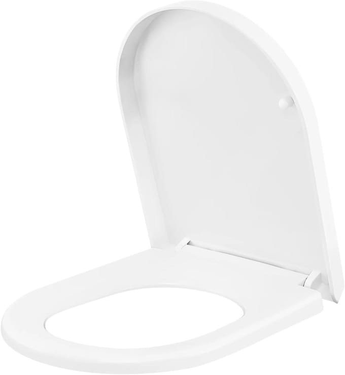 Toiletbril - WC-bril - Badkamer vernieuwen - Softclose mechanisme - D-vorm - Wit