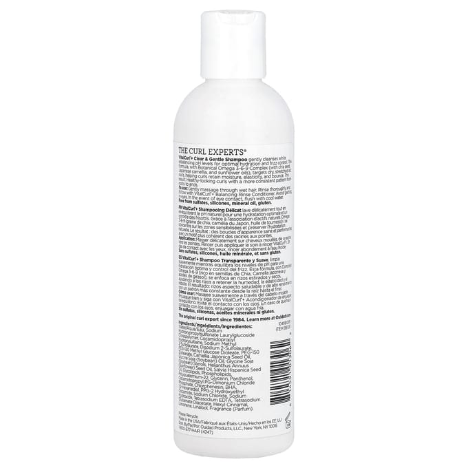 Ouidad, VitalCurl®+, Shampoing clair et doux, Spiral Curl, 8,5 fl oz (250 ml) white