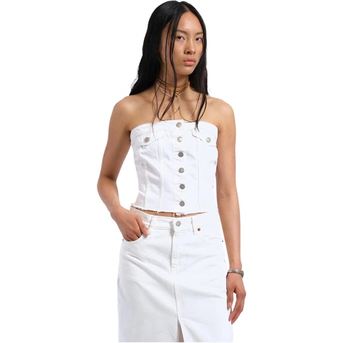 dr denim carli tube top - wit