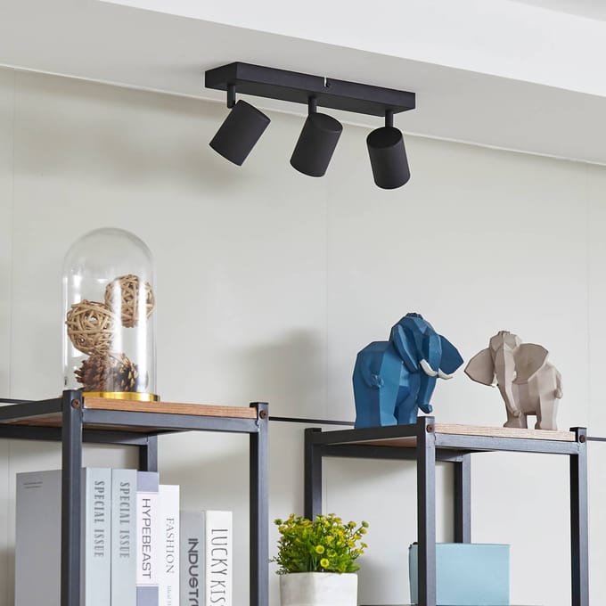 Lindby - buitenspot - 3lichts - Metaal - H: 13 cm - GU10 - zandzwart