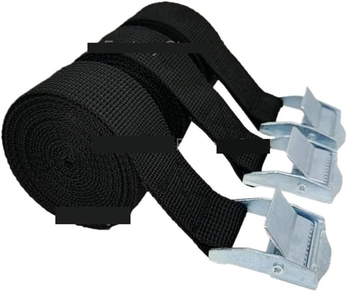 Spanbanden Set - Spanriemen Met Gesp - Lading Zekeren - Snel Openen - 3x 1 Meter - Groen