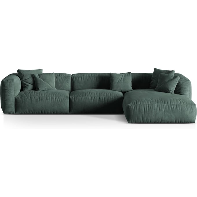 3-zits hoekbank Martina rechts velvet | Micadoni