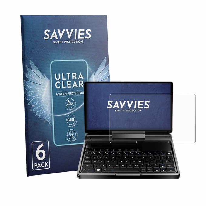 Savvies - Screenprotector voor GPD MicroPC 2 - Folie Beschermfolie transparant 6 Stuks