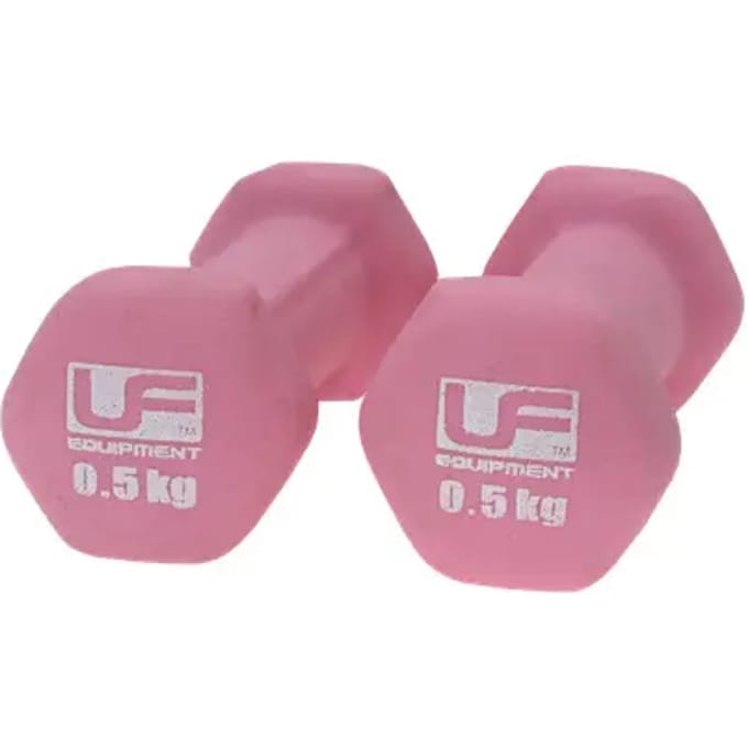 Neopreen beklede zeshoekige halter UFE (x2)