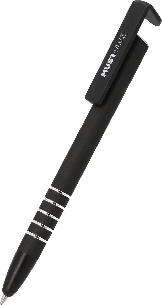 Musthavz 3-in-1 Stylus Pen – Universele Touchscreen Pen met Antibacteriële Coating – Zwart