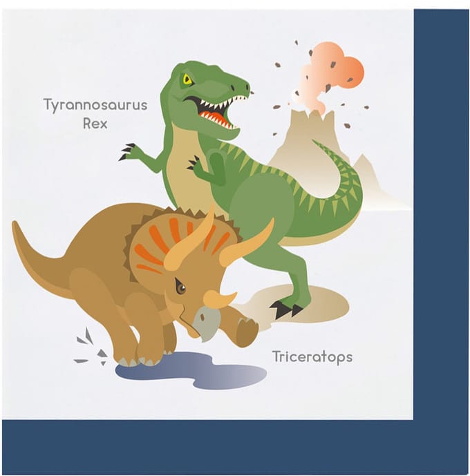 Amscan by Riethmuller - Riethmüller - Servetten - Happy Dinosaur Papieren Groot (20 stuks)
