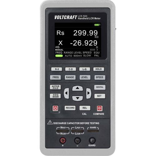 VOLTCRAFT LCR-500 LCR-meter Digitaal Datalogger CAT I Weergave (counts): 40000