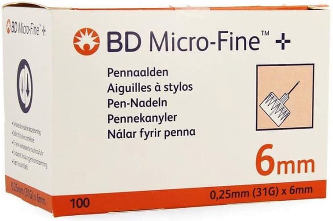 BD Micro-Fine+ Ultra Pennaald 5mm 31g 100 Canule