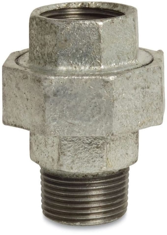 Tempergietfitting 3/4 inch, Draadfitting verzinkt