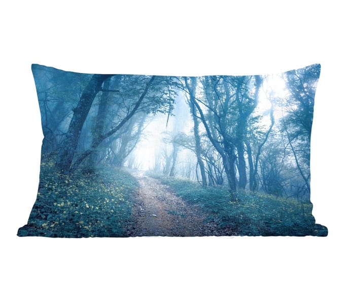Sierkussens - Kussentjes Woonkamer - 50x30 cm - Bomen - Natuur - Mist