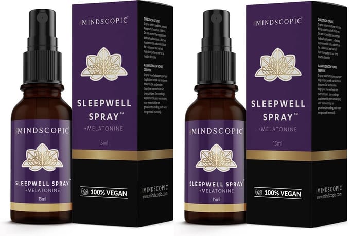 Mindscopic - Sleepwell Spray - 2x 15ml - Melatonine - Goede Nachtrust