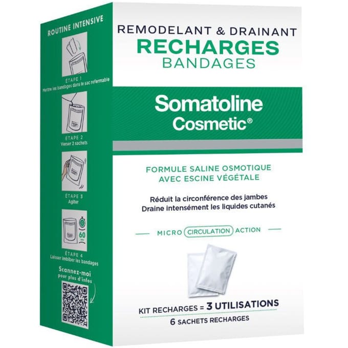 Body Lotion Somatoline Verband Aftappen 6 Stuks Demper (6 uds)