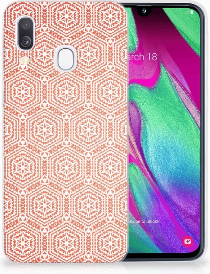 Samsung Galaxy A40 TPU bumper Pattern Orange