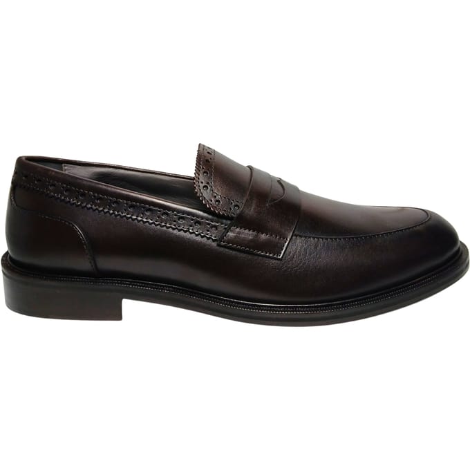 sb10092M1mua0301 Pollini Man Bruin leer