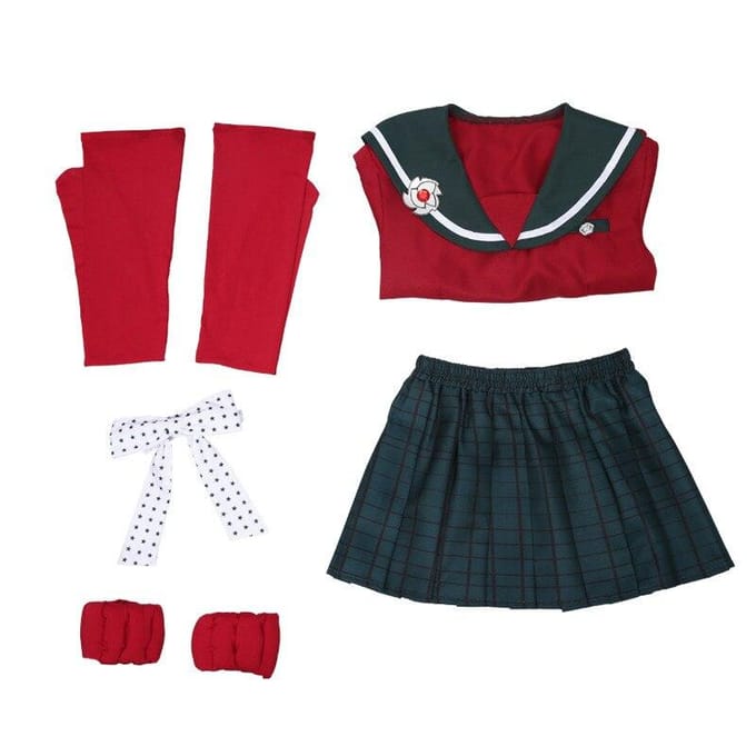Ensemble uniforme d'école pour filles, Anime Danganronpa Harukawa Maki, Costume de Cosplay S red