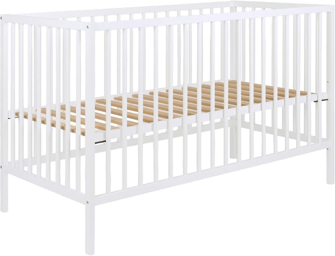 Europe Baby Ledikant - Solid Beech - 60 x 120 cm - Wit
