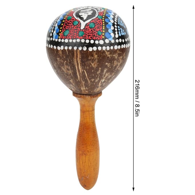 Zandslag Kokosschaal Kunst Draagbaar Handheld Speelgoed Muziekinstrument Accessoires Kokosschaal en brown
