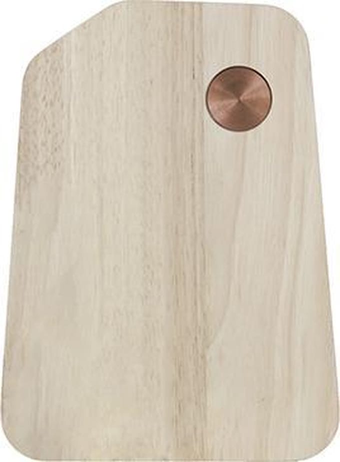 TAK Design Organic Snijplank S - Hout - 20 x 15 cm - Koperkleurig