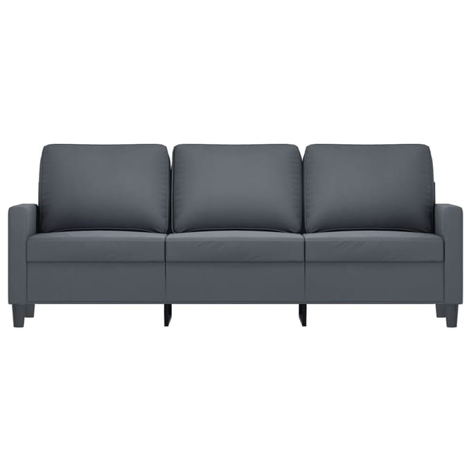 Vidaxl Bank 3-zits, Donkergrijs, 180 Cm, Bekleed met Fluweel