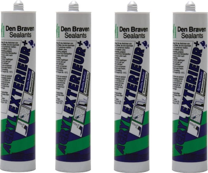Acrylaatkit Exterieur grijs koker 310ml Zwaluw 4 stuks