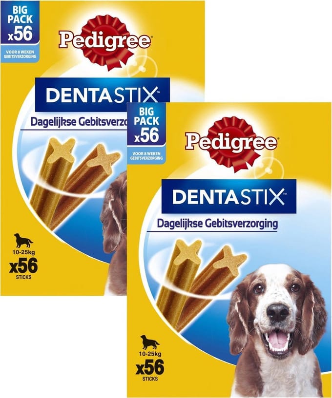 Pedigree Dentastix Multi-Pack Medium - Hondensnacks - 2 x 56 stuks