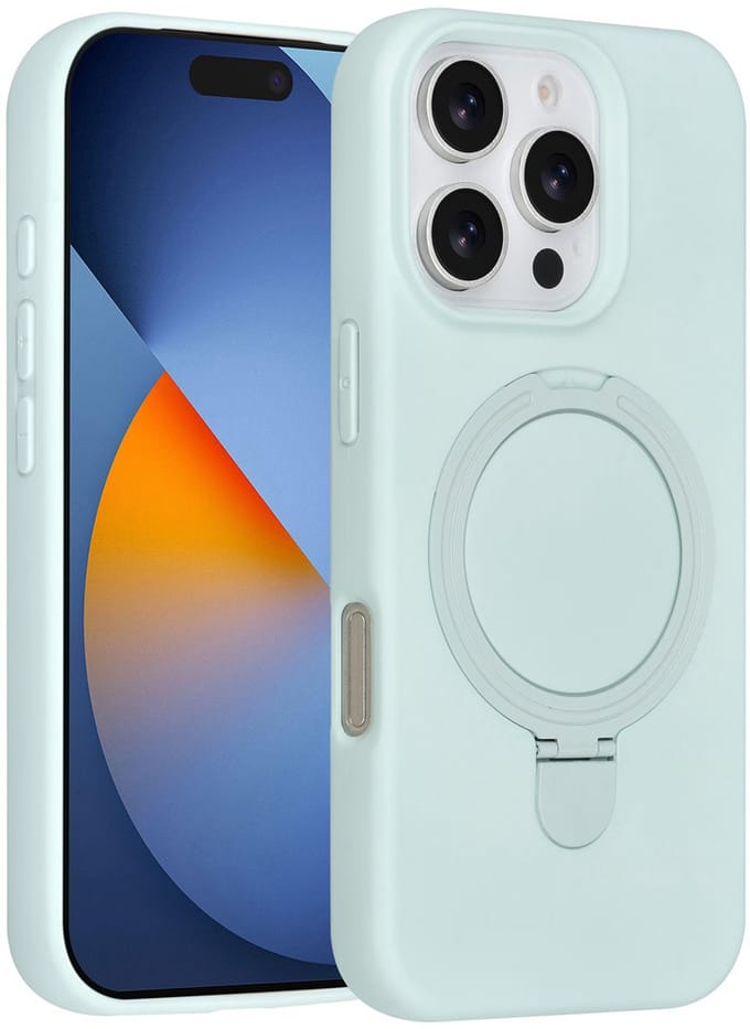 TUNIQ telefoonhoesje voor Apple iPhone 16 Pro - MagSafe met ringstand - Mintgroen