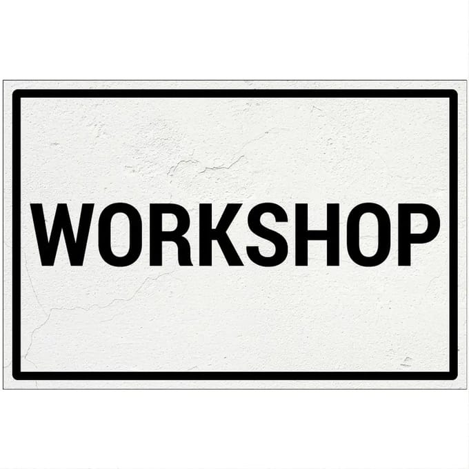 Workshop bord | Forex Re materiaal | 18 x 12 cm