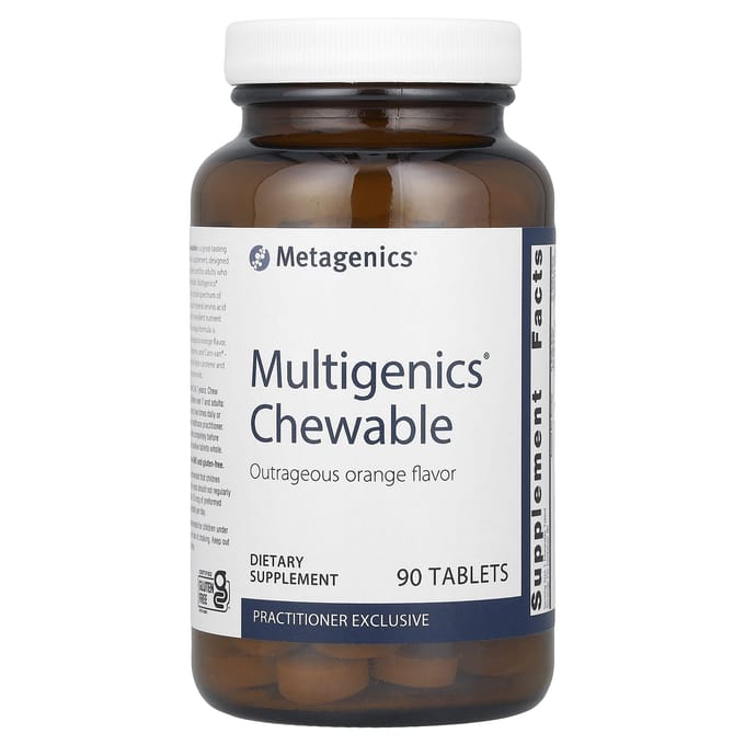 Metagenics, Multiogenics® Mâchables, Orange, 90 Comprimés