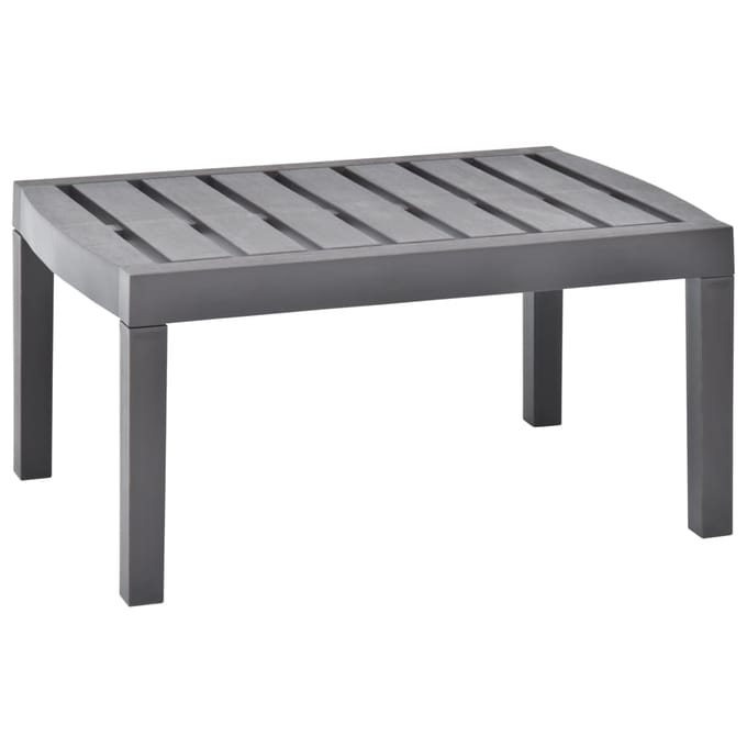 vidaXL - Tuintafel - 78x55x38 - cm - kunststof - mokkakleurig