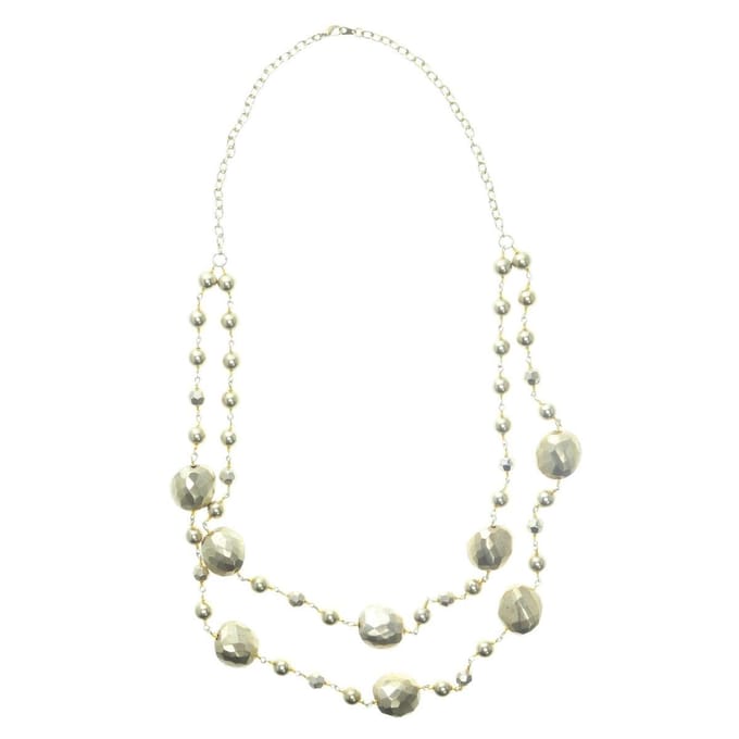 Behave - Ketting goudkleur 2 lagen kralenketting, 77 cm
