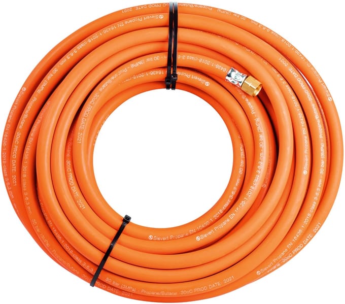 Sievert propaanslang - 20 m - Ø6,3 mm - 3/8" LH en vast