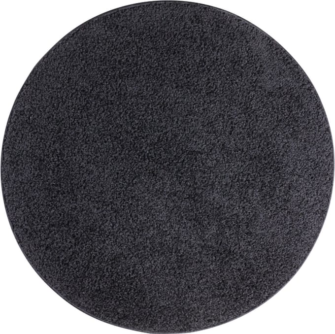 Karpet Batan - Zwart - 67 cm Rond
