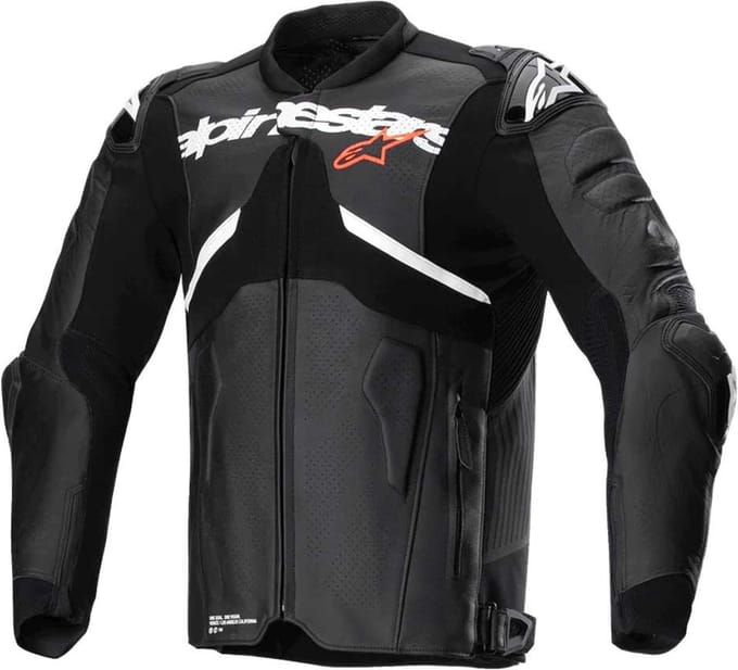 Alpinestars Atem V5 Leren Jas Zwart Wit - Jas