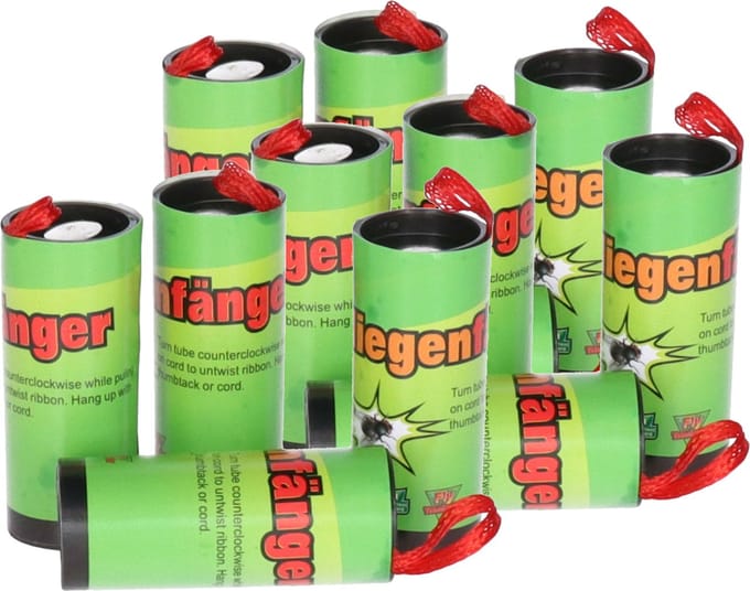 Humbert Insecten/vliegen vang plakstrips/kleefstrips - 12x stuks - ongedierte bestrijden
