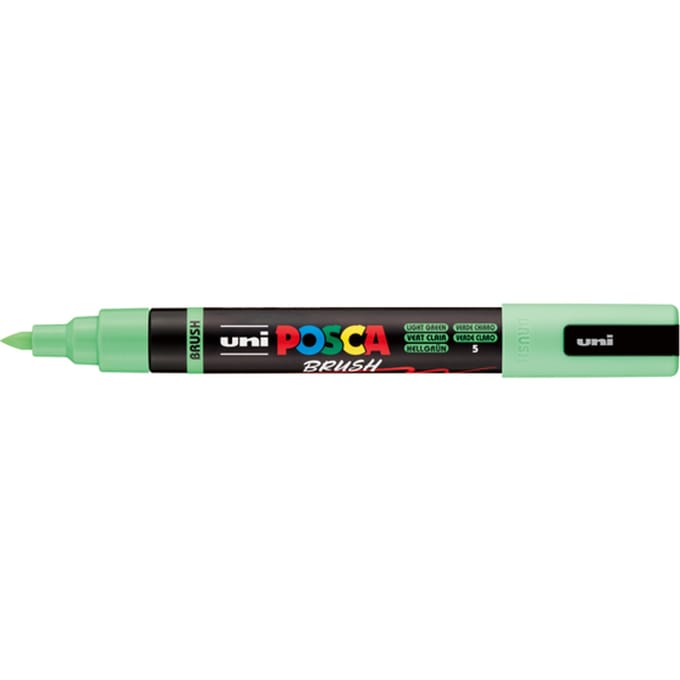 Paintmarker Uni POSCA PC-5BR brushpunt medium lichtgroen
