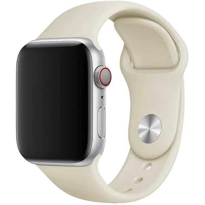 2+1 | Apple Watch Bandje Teyra - Siliconen - Antiekwit
