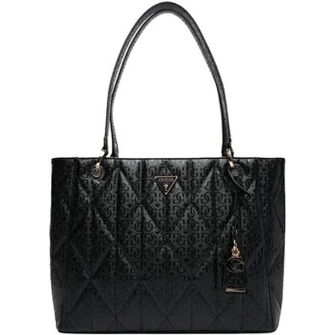 GUESS schoudertas Aldina Noel Tote Bag Black zwart