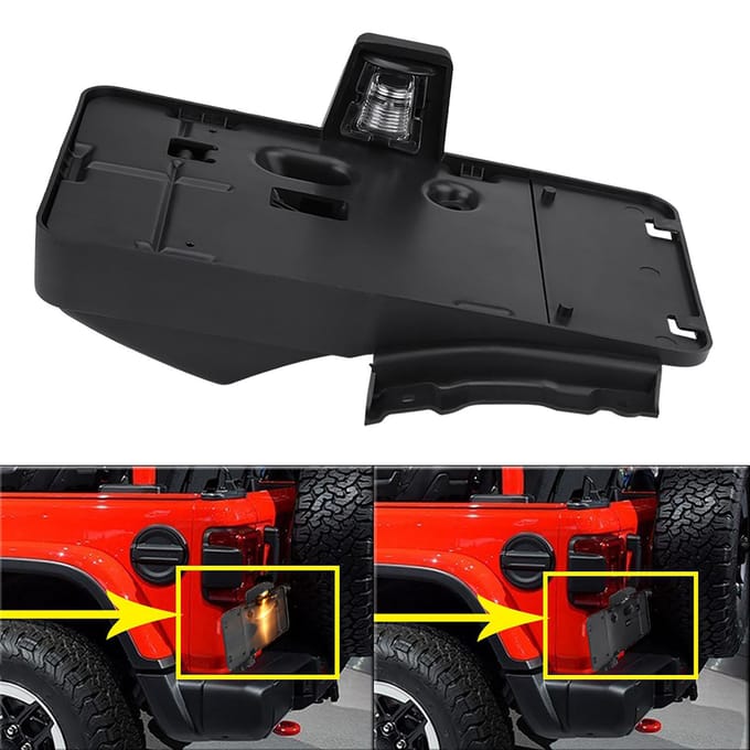 Montagebeugel Achterkentekenplaat Frame Houder Met Licht voor Jeep Wrangler JK 20062017