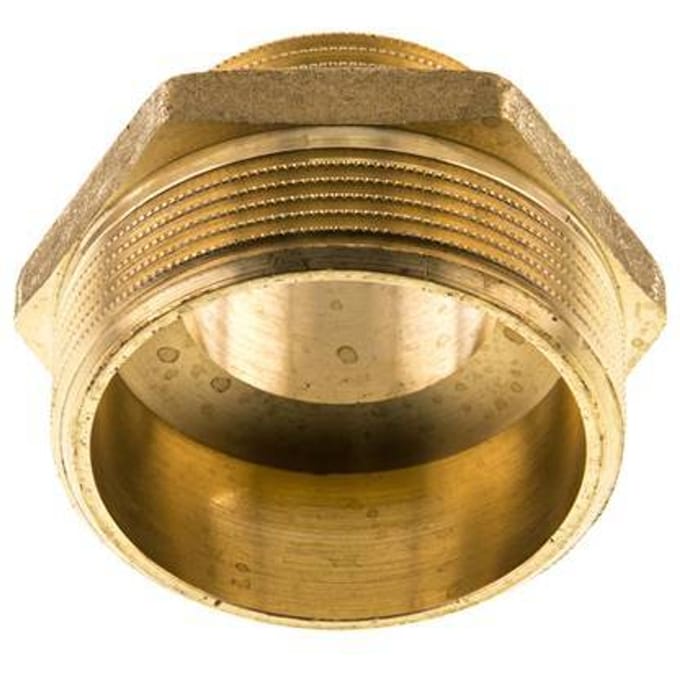 G 2'' x G 1 1/4'' Messing Borstnippel 16 Bar - FL2S-M-B-200G-114G