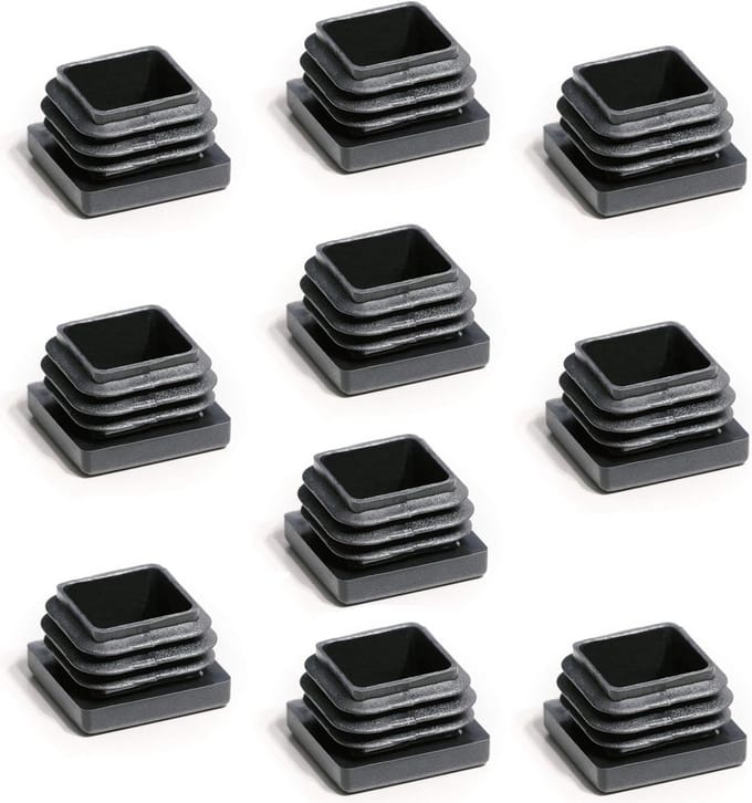 10x Vierkante Buisdoppen 18x18 mm Standaard Eindstops voor Meubels en Constructies