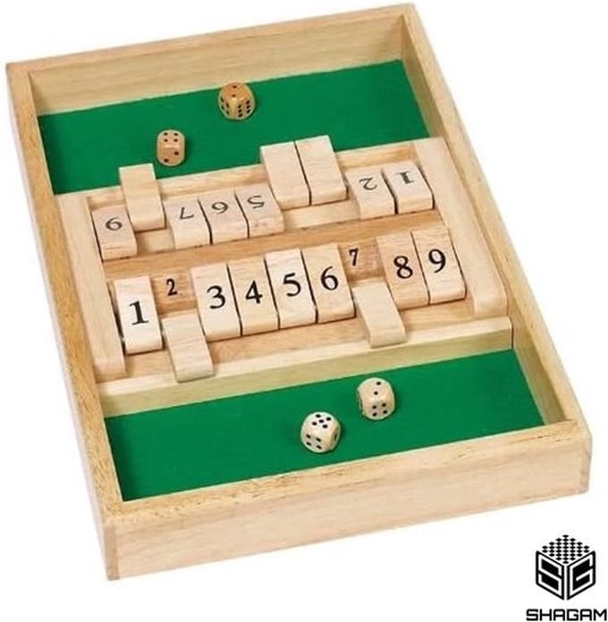 Shut The Box - 2 Spelers - Groen - Dobbelspel - Drankspel - Rekenspel