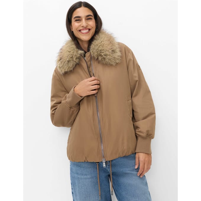 Brax Dames Blouson  Style INES walnut, beige, maat 38
