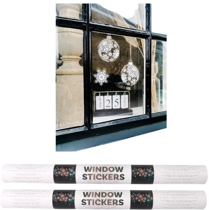 SENZA Raam Sticker Kerstballen 13028