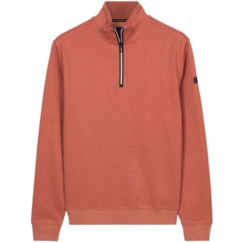 Baileys – Heren Trui – Half Zip Sweater - Jacquard Sweatshirt – Oudroze – 613149-32