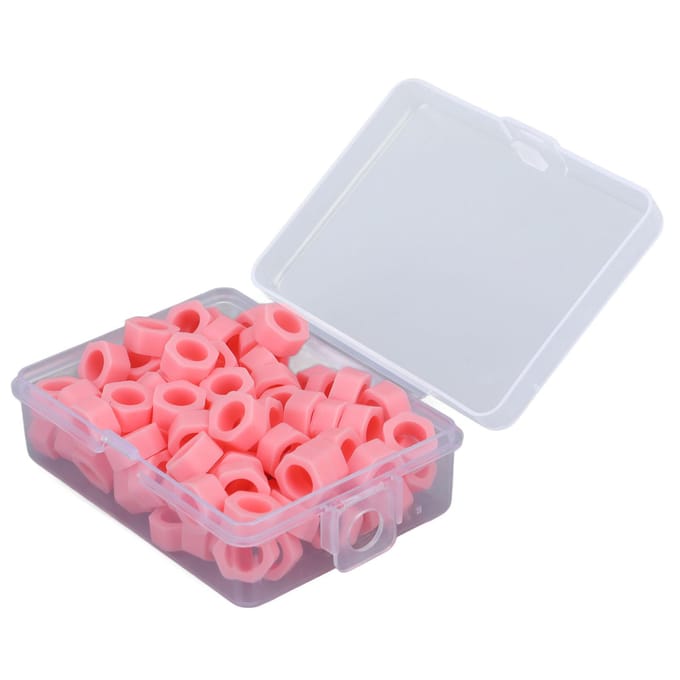 100 stuks Tandheelkundige Code Ringen Silicone Kleurcode Instrument Ringen voor Instrumenten Identificatie Roze roze