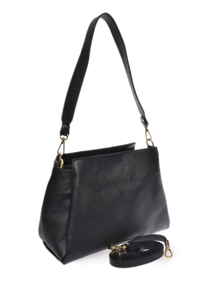 Isabella Rhea Zwart Rundleer Tas