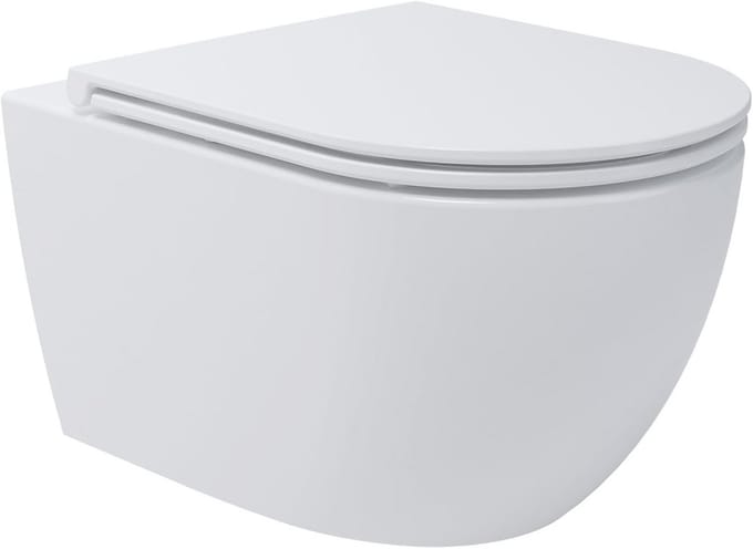 Hangtoilet zonder spoelrand met Tornado-spoeling en SoftClose WC-bril