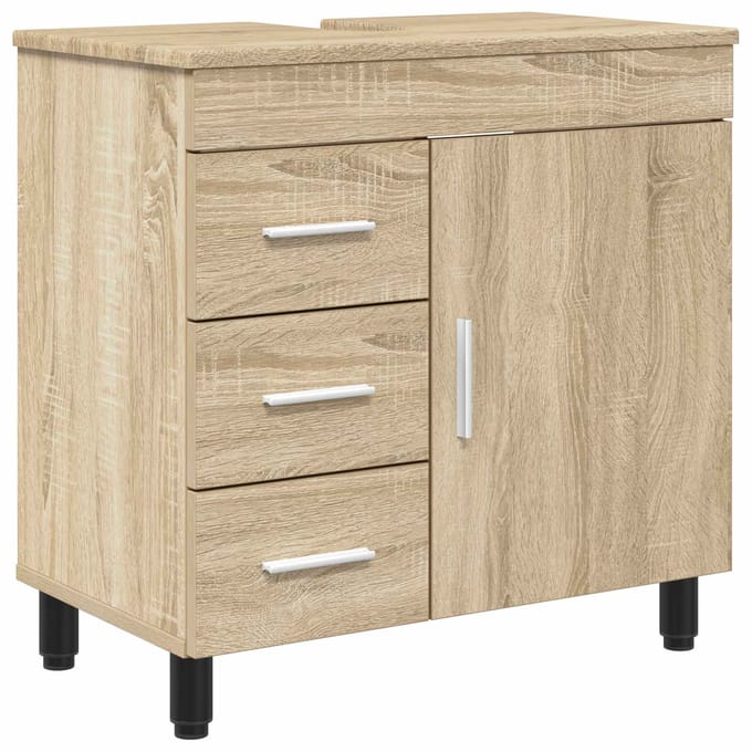 vidaXL - Badkamer - vaniteitsunit - Sonoma - Eiken - 60 - x - 35 - x - 60 - cm